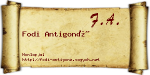 Fodi Antigoné névjegykártya
